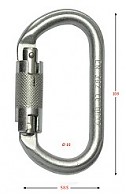 Karabinek stalowy Oval Twist Lock A425 / CLIMBING TECHNOLOGY