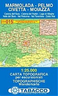 Mapa Marmolada - Pelmo - Civetta - Moiazza 015 / TABACCO